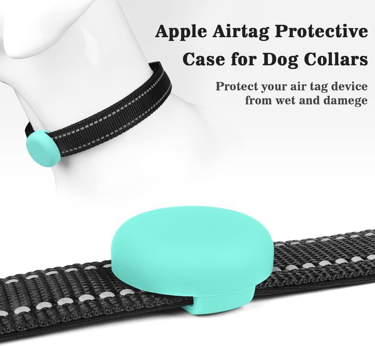 MOOGROU Airtag Dog Collar Holder 2 Pack,Newest Premium Protective Case for Apple Air tag Tracker,