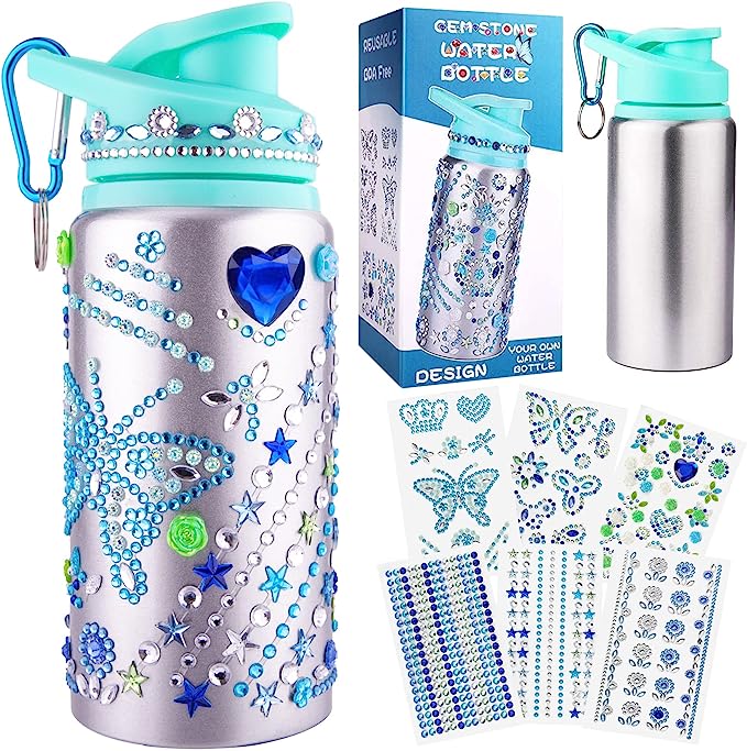 Thoughtful Thank You Gift for 13 years Decorate Create Your Own Water Bottles