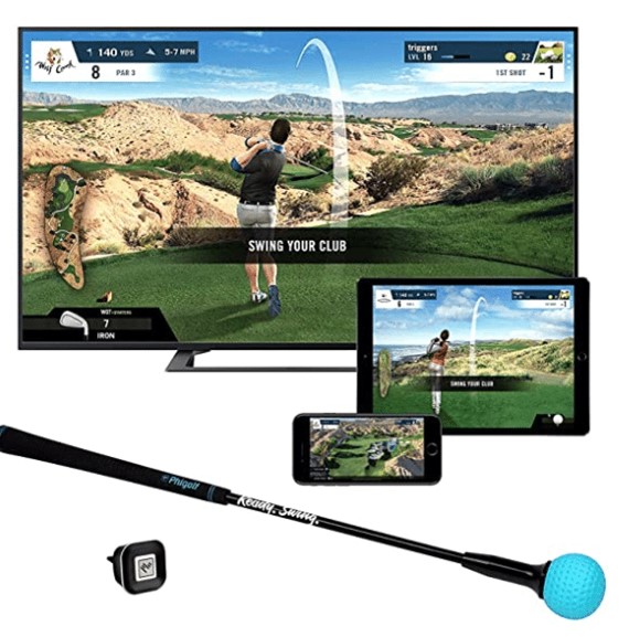 Golf Simulator with Swing Stick