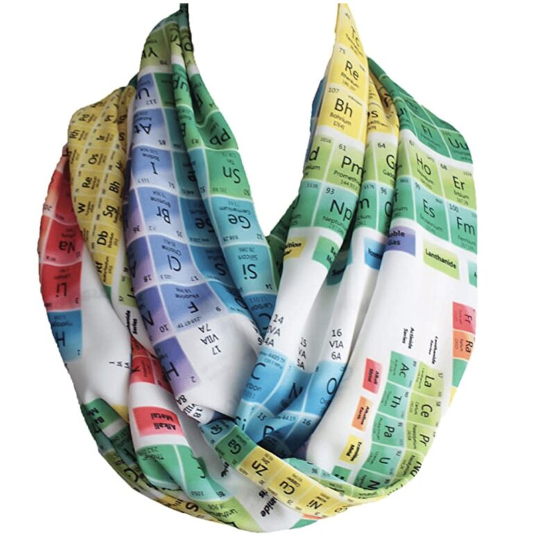 Periodic Table Colorful Scarf