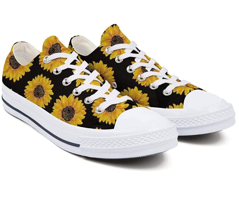 Sunflower Pattern Sneakers