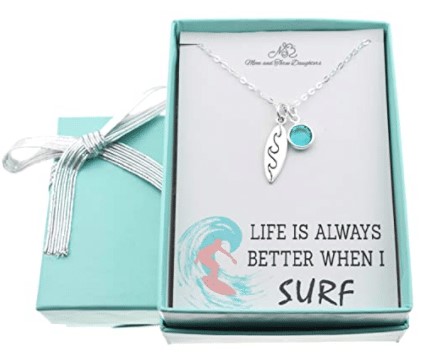 Surfboard Charm Necklace