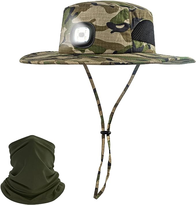 Fishing Hat with Built-In Light
